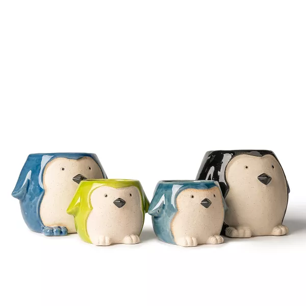 Keramické svietniky v tvare tučniaka