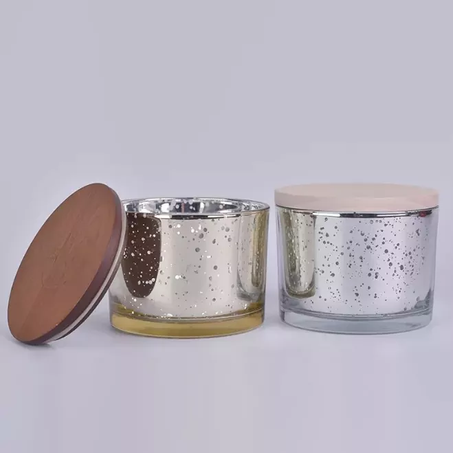 Okrúhly sklenený držiak sviečok